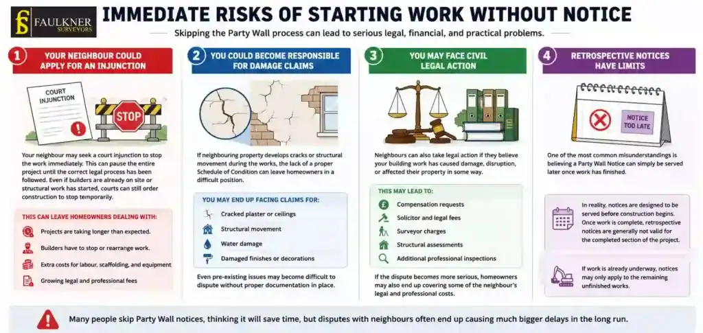 What Happens If You Start Work Without a Party Wall Notice? 1 Immediate Risks of Starting Work Without Party Wall Notice Aylesbury